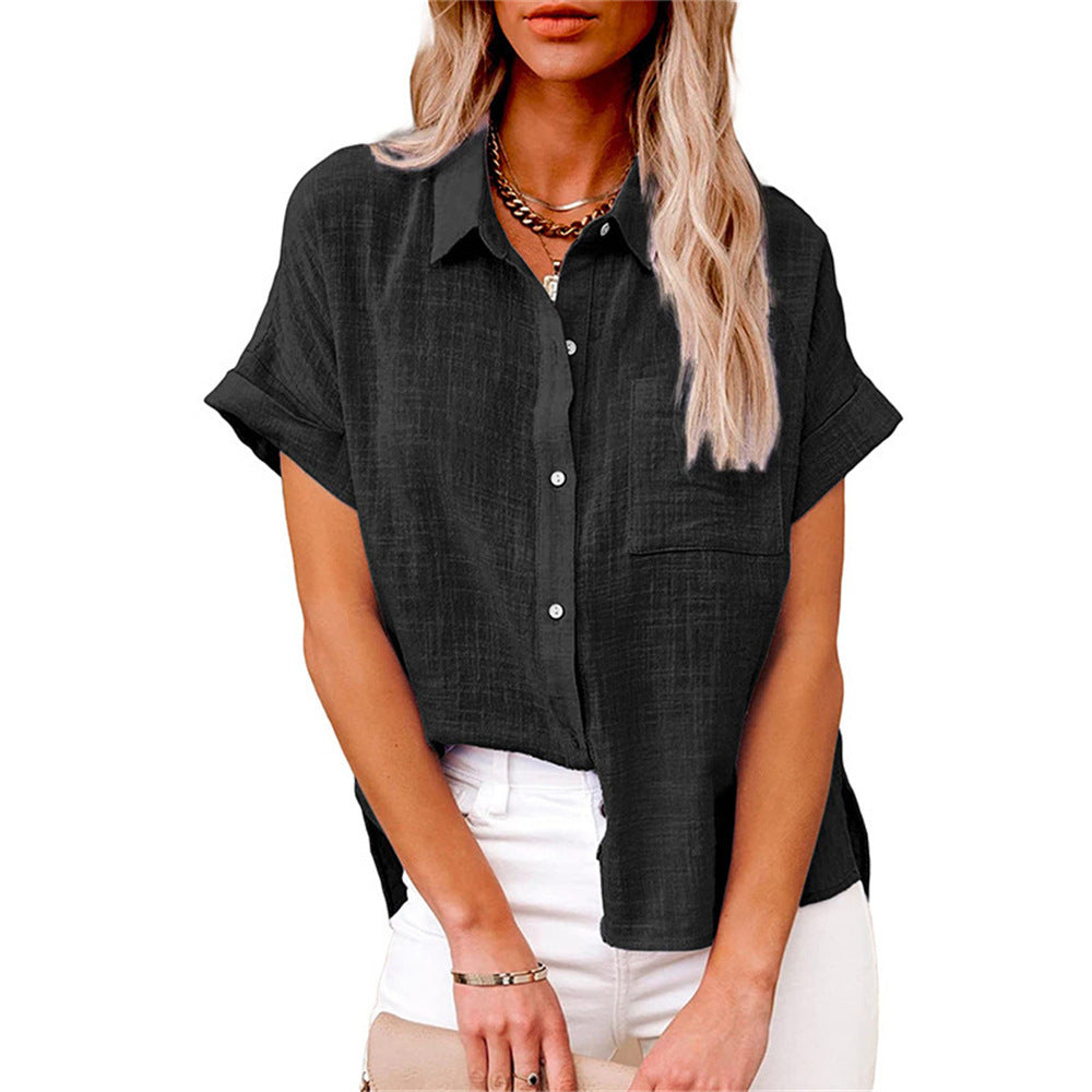 Tess | Short-Sleeve Cotton-Linen Shirt