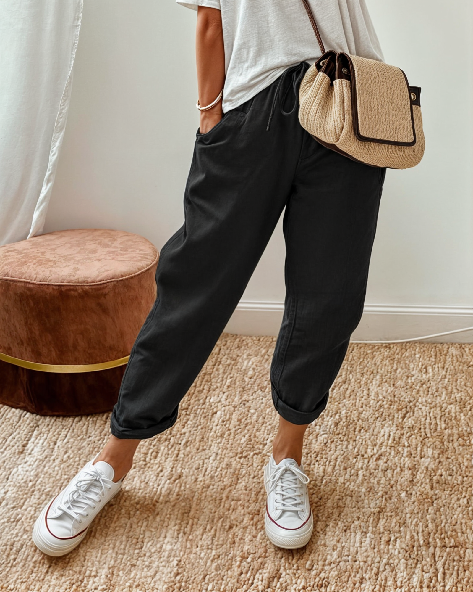 Lina | Drawstring Linen Pants