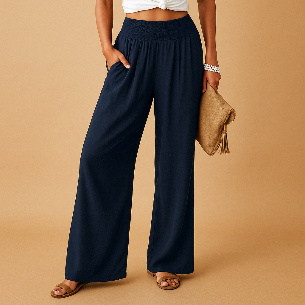Rosalie | High Waist Wide-Leg Linen Pants