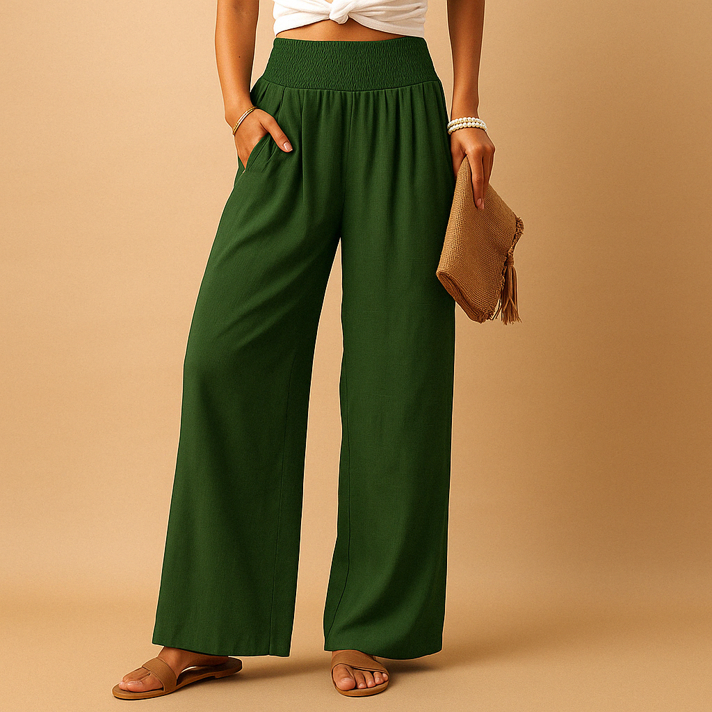 Rosalie | High Waist Wide-Leg Linen Pants