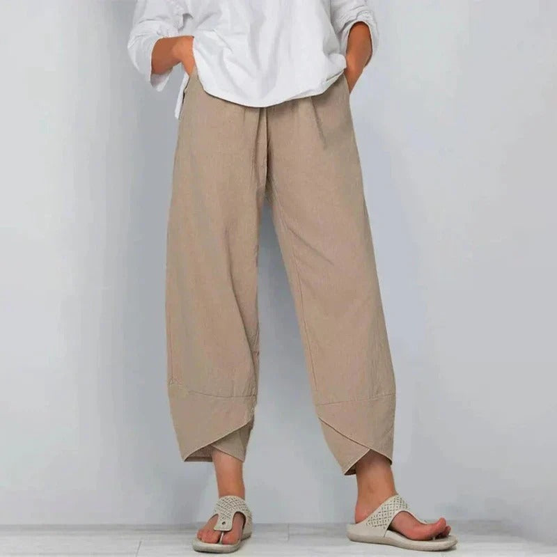 Lynneth | Cropped Linen Pants
