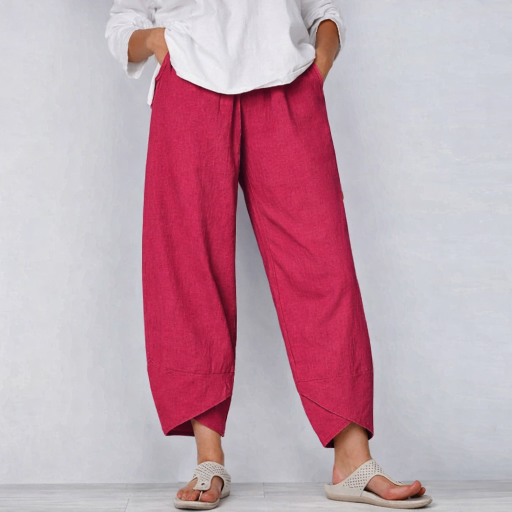 Lynneth | Cropped Linen Pants