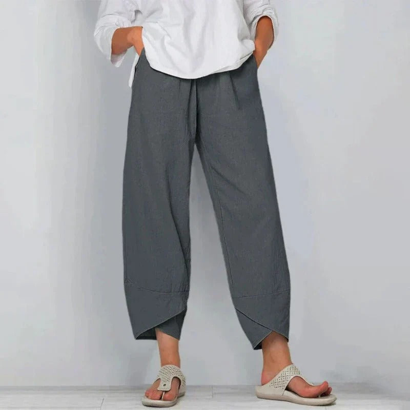 Lynneth | Cropped Linen Pants
