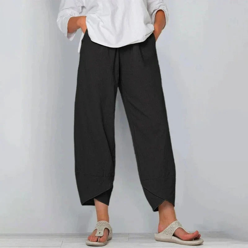 Lynneth | Cropped Linen Pants
