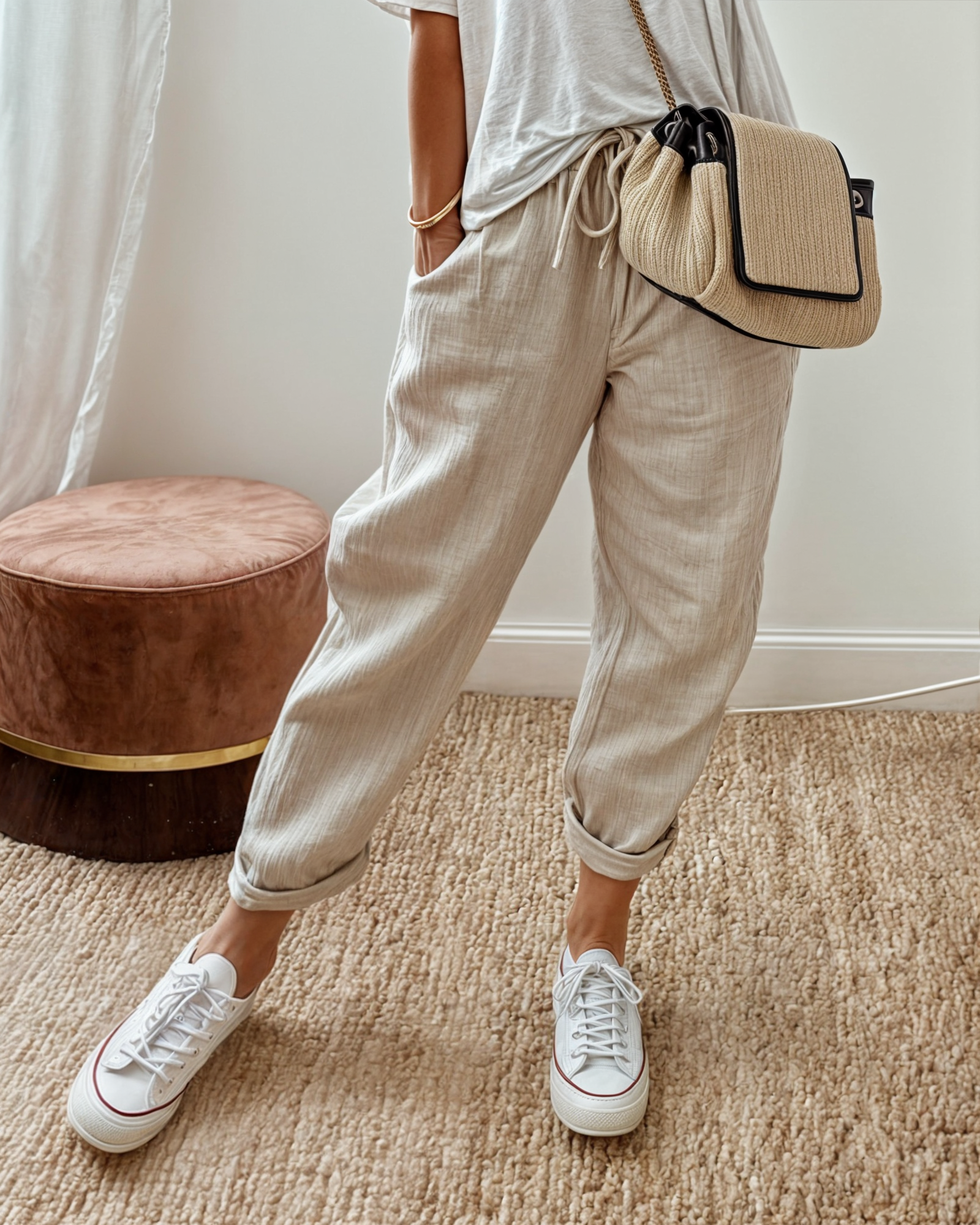 Lina | Drawstring Linen Pants