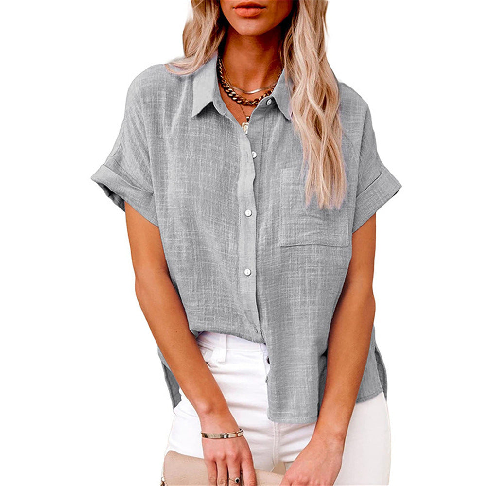 Tess | Short-Sleeve Cotton-Linen Shirt