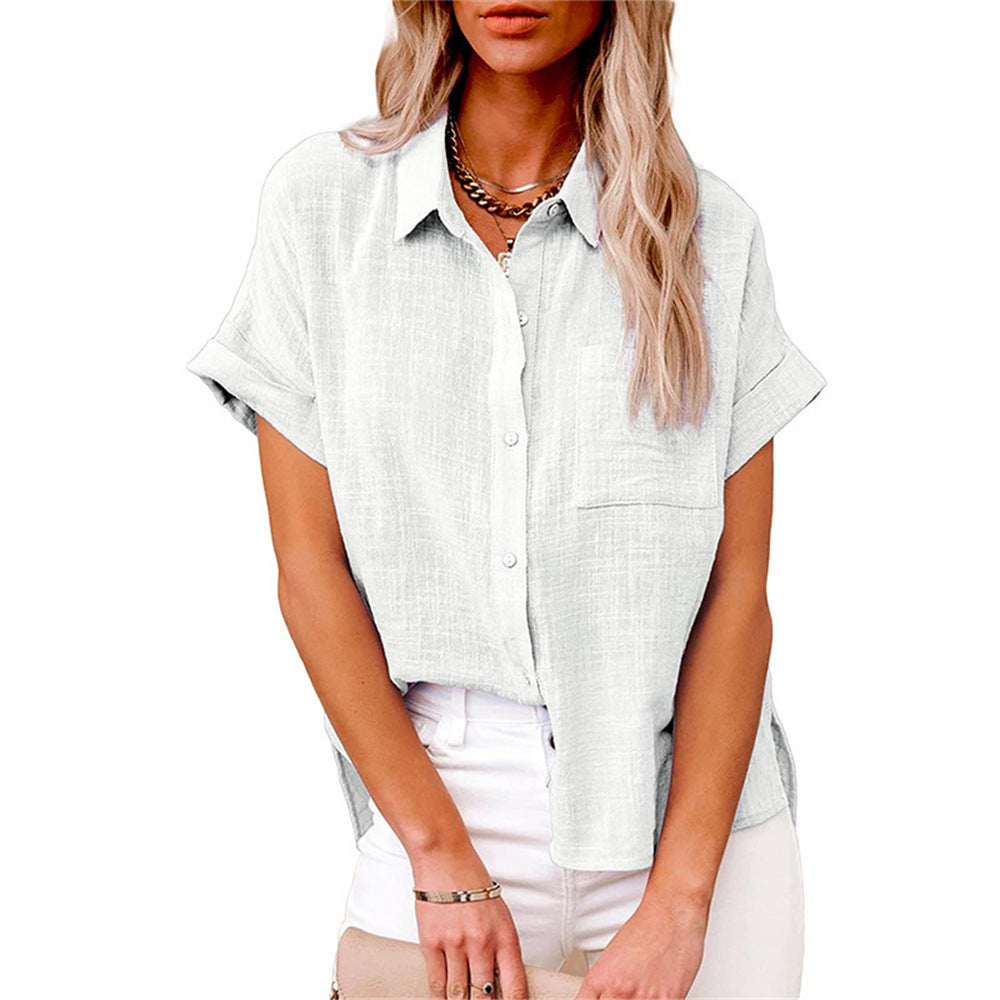 Tess | Short-Sleeve Cotton-Linen Shirt