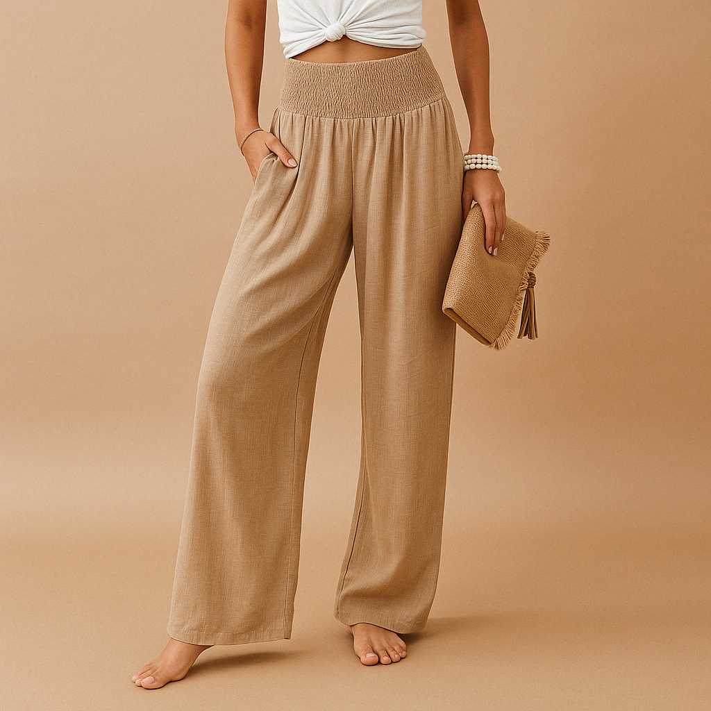 Rosalie | High Waist Wide-Leg Linen Pants