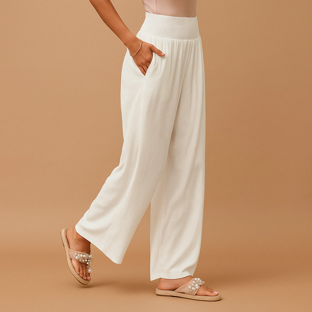 Rosalie | High Waist Wide-Leg Linen Pants
