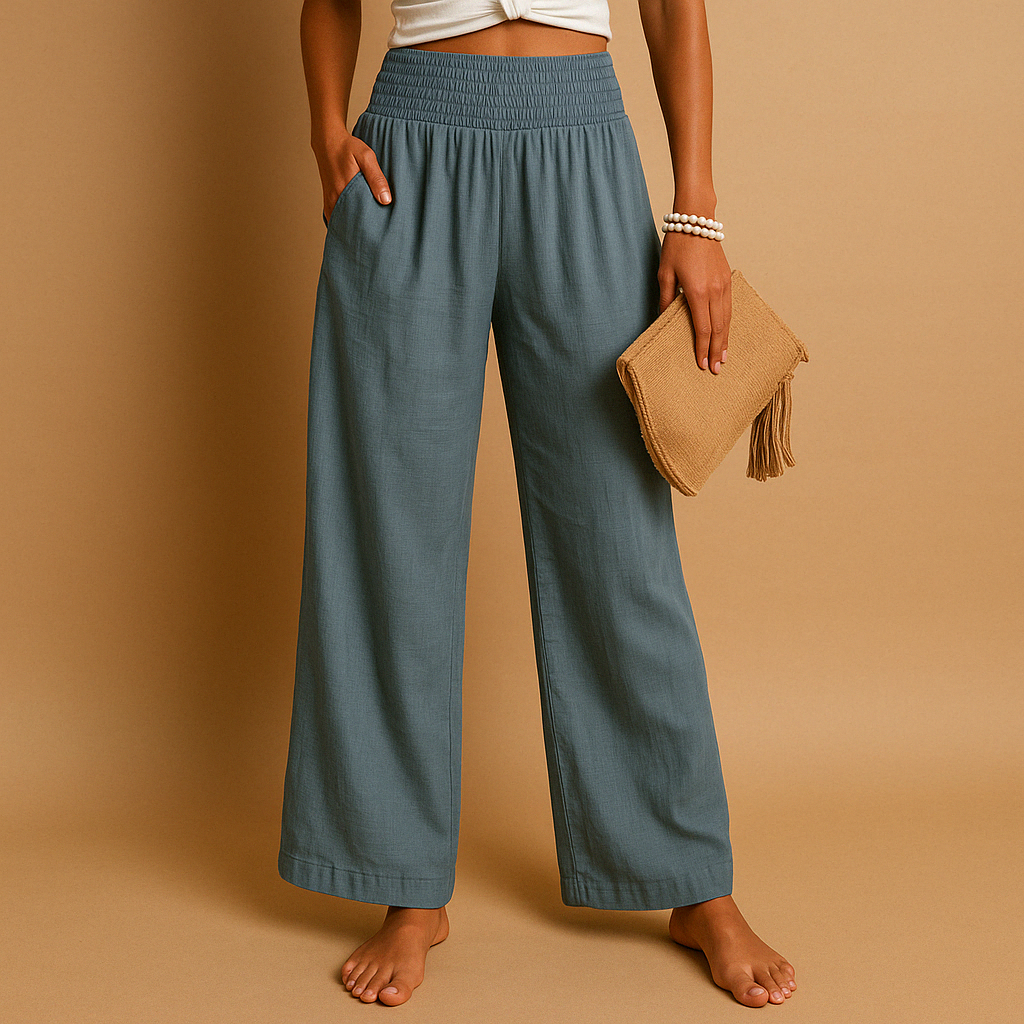 Rosalie | High Waist Wide-Leg Linen Pants
