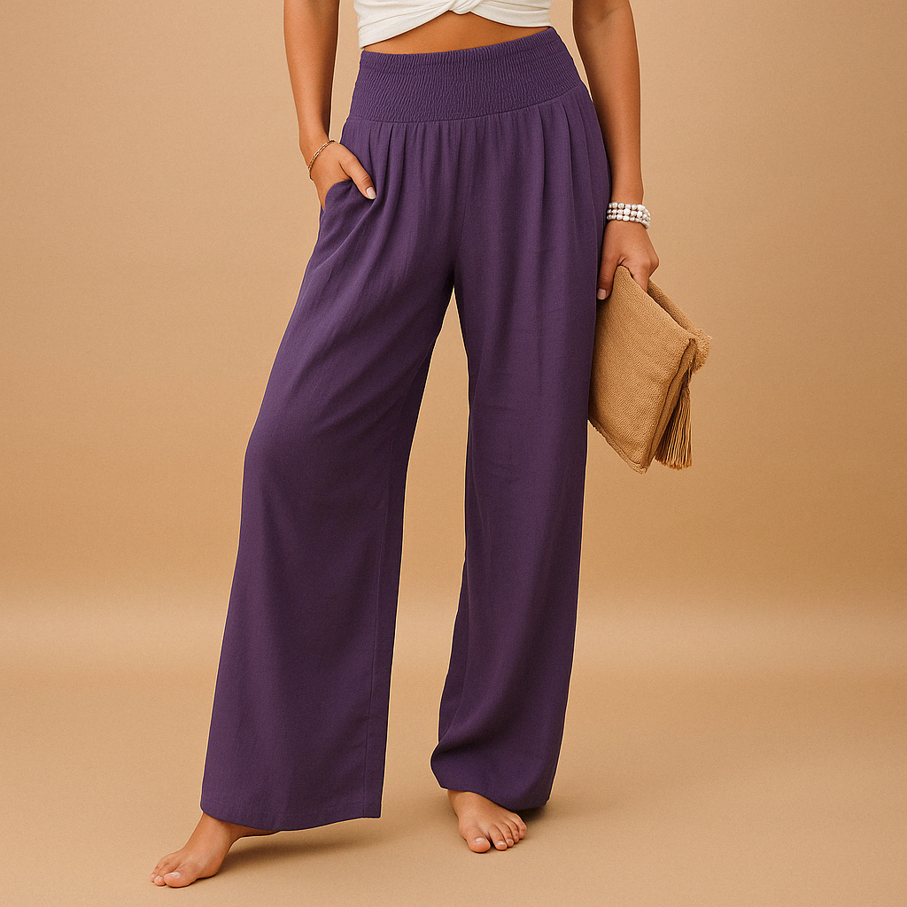 Rosalie | High Waist Wide-Leg Linen Pants