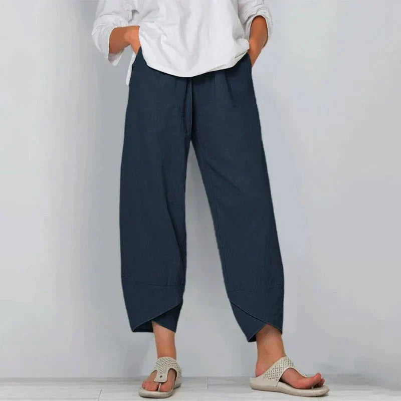 Lynneth | Cropped Linen Pants